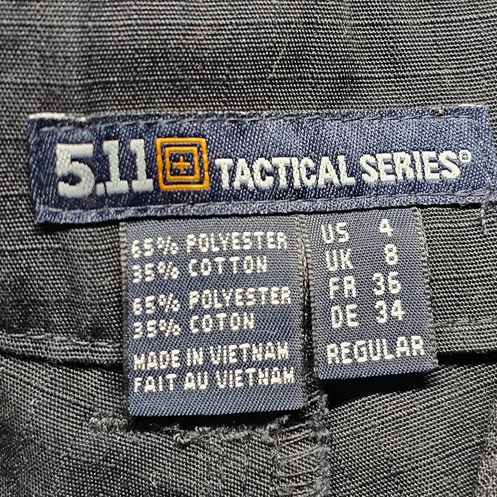 5.11 Tactical Series Cargo Pants Womens Black 4 Regular Fit Utility Straight Leg - Picture 8 of 15